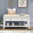 Multipurpose Entryway Shoe Storage Bench with Cushioned Seat and Drawers-65776624