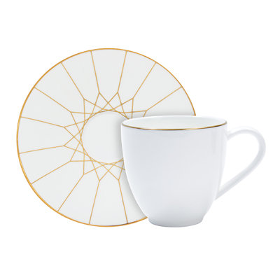 Gem Cut Bone China Espresso Cup