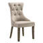 Ensemble de deux chaises d'appoint en tissu capitonné gris