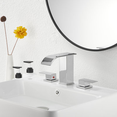 Widespread 2-handle Bathroom Faucet with Drain Assembly