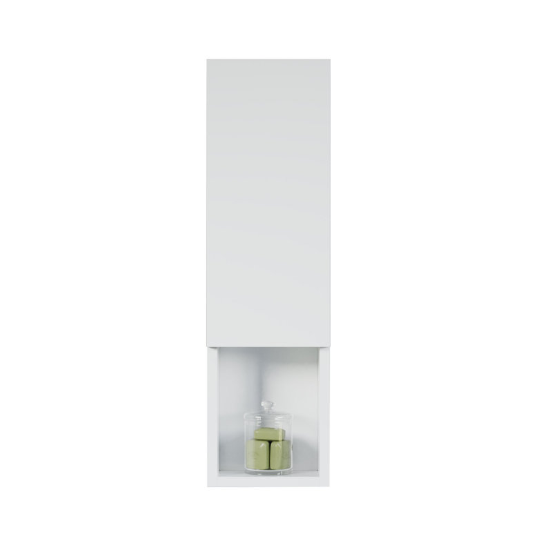 Elaris 9" Wall-Mounted Bathroom Cabinet, Gloss White