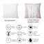 Carré, rosé, rose eucalyptus et branches de palmier - coussin décoratif à imprimé Shabby Elegance-60158960