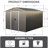 Outdoor Metal Storage Shed 8X10ft Gray - Galvanized Steel Build, , With Padlock And Anchor Hook Shelf Lock Gloves Sliding Door 8X10ft, Panels, To Harsh Weather, Easy Install-126422953