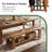 63'' Solid Wood Dining Bench with Storage