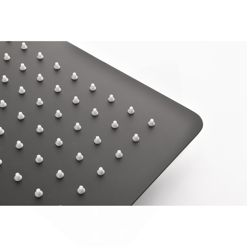 Rain Shower Head High Pressure Rainfall Showerhead Water Saving, Matte Black