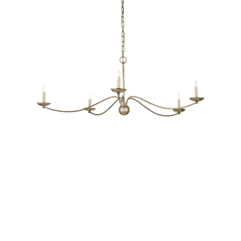 5 - Light LED Chandelier, Champagne