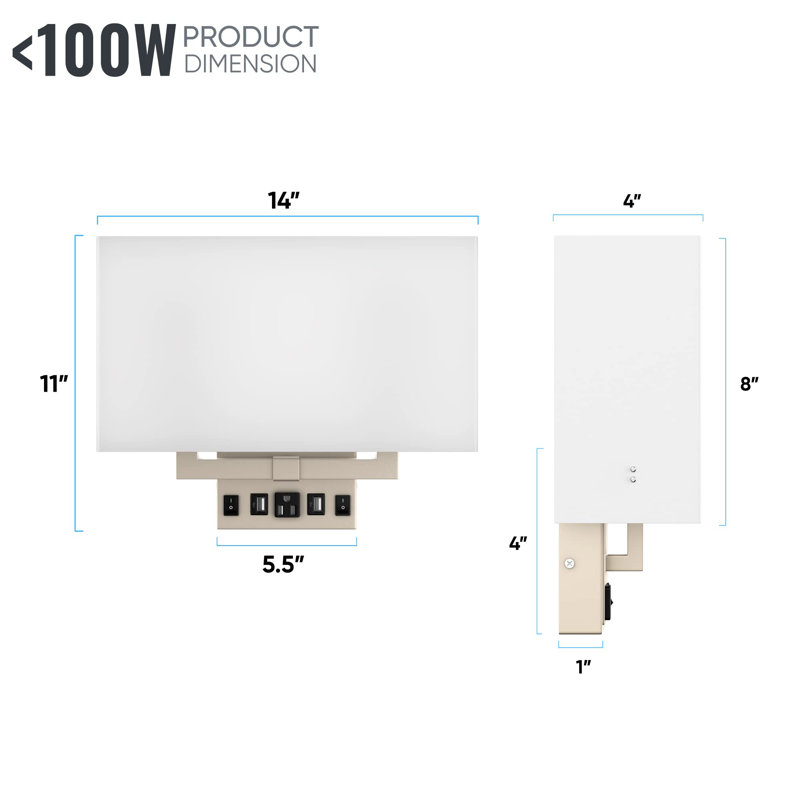 Modern Brushed Nickel Wall Sconce with White Acrylic Shade