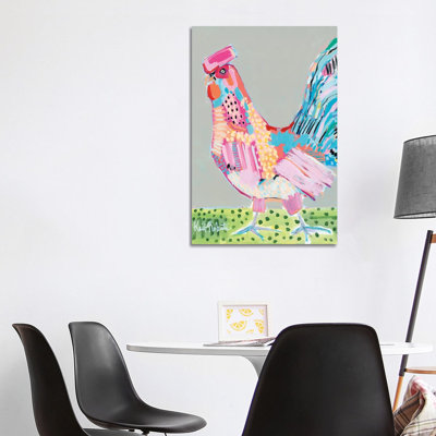 Cluck Norris by Kait Roberts - Wrapped Canvas Painting