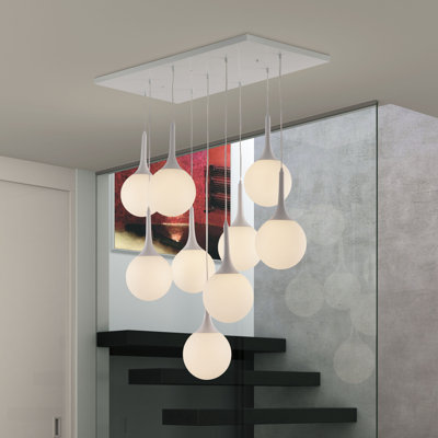 Luminaire suspendu en grappe 9 lumières Casco
