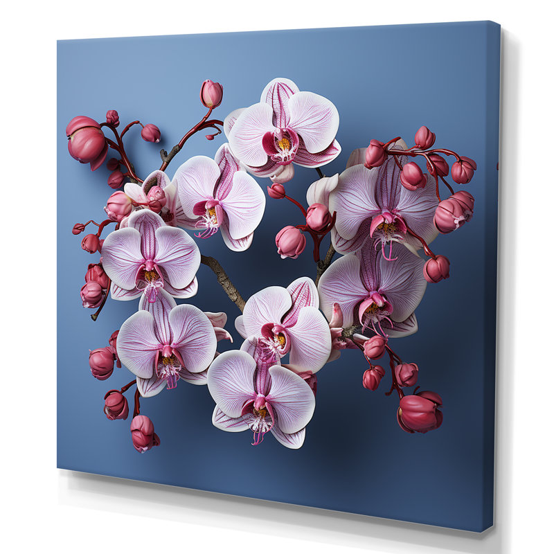Pétales d'orchidées roses de sérénité, Toile tendue, 30" H x 30" W