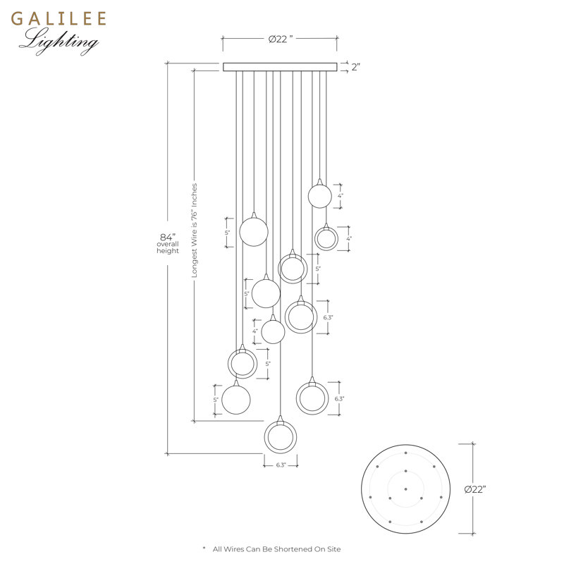 Regina 11 - Light Pendant, White