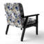 Chaise d'appoint florale Cobalt-6885833