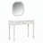 Retro Makeup Desk with Large Octagonal Mirror and 3-Drawer Storage, Elegant Console for Bedroom and Living Room