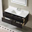 Armoire murale de salle de bain flottante de style médiéval avec évier 48 po