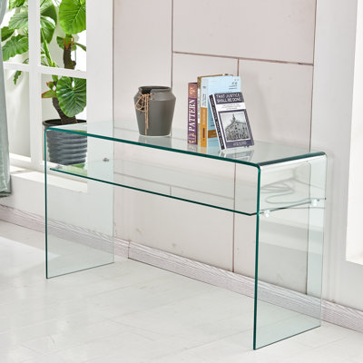 Evelyn Minimalist Glass Console Table
