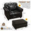 Fauteuil compact avec repose-pieds Chesterfield