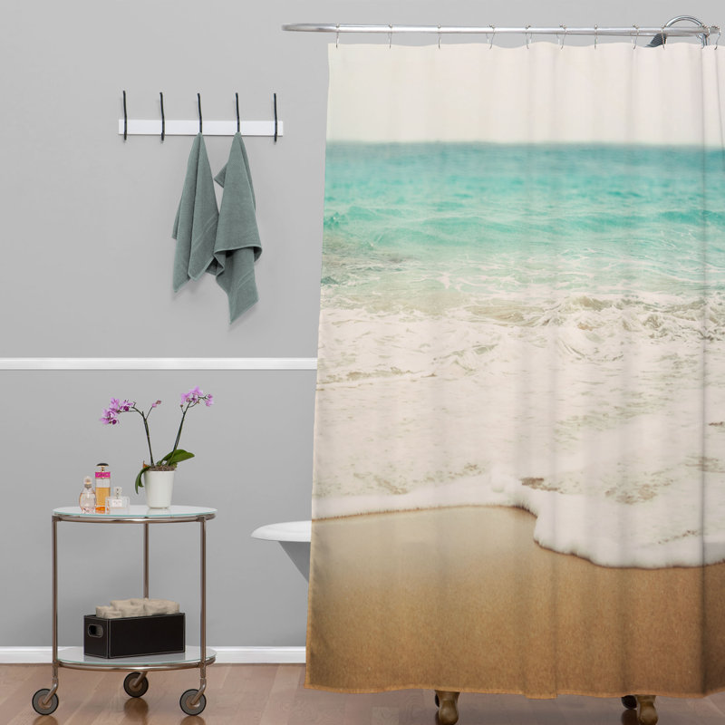 Rideau de douche simple ombre Beach