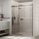 56"-60"W x 76" H Reversible Frameless Single Sliding Shower Door With 3/8"Clear Tempered Glass