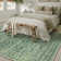 Vintage Floral Area Rug in Green