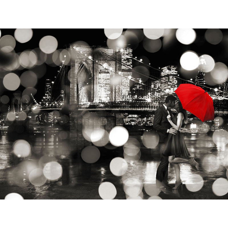 A Kiss In The Night (bw) by Dianne Loumer - Wrapped Canvas Print, 70cm H x 100cm W x 4cm D