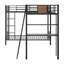Lit superposé en L avec lit mezzanine avec bureau et tablette