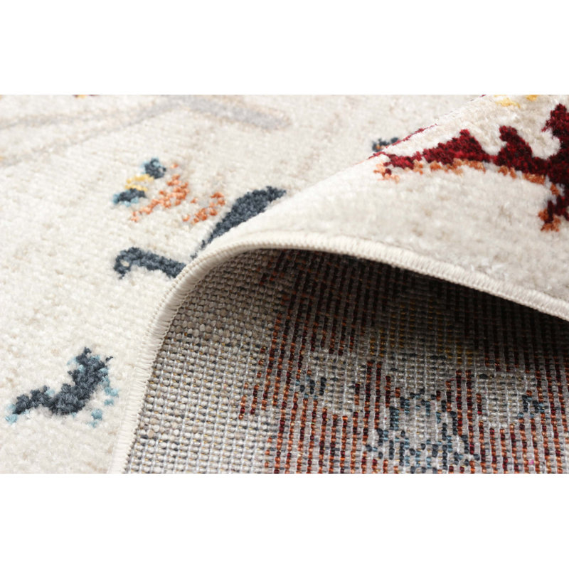 Tapis ivoire Riayn, Tapis de couloir 2 pi 6 po x 8 pi