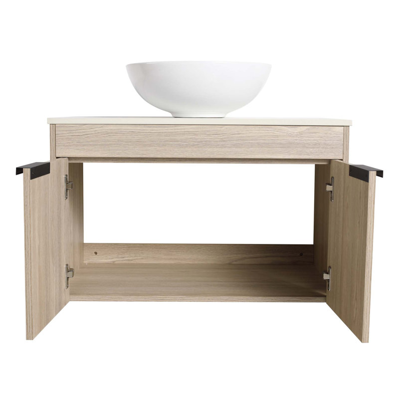 Ensemble de meuble-lavabo flottant avec lavabo en céramique Modern Design