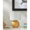 Lampe de table en céramique avec abat-jour tambour en lin
