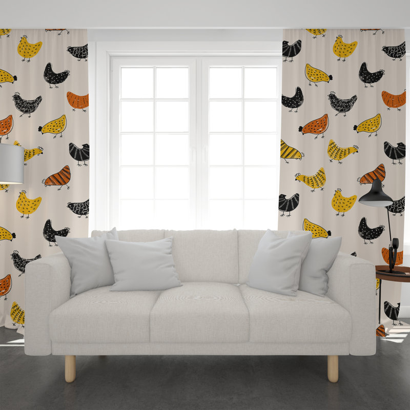 Paire de rideaux obscurcissant en polyester Rushden, L 20 po x H 61 po
