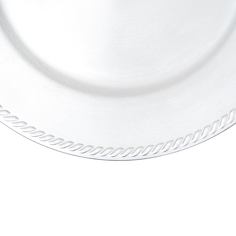 Plat de présentation en plastique 13 po-argent, Argent