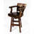 Swivel Upholstered Counter Stool with Solid Wood Frame-61558348