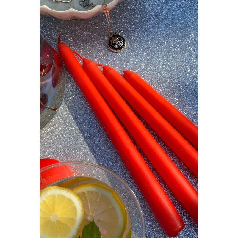 Ensemble de bougies élégantes (4 pièces), bourgogne, 3,9 po x 9,8 po | 100% cire de paraffine avec mèches de coton | Parfait pour la décoration intérieure, la détente et les occasions spéciales, l'ambiance durable et parfumée
