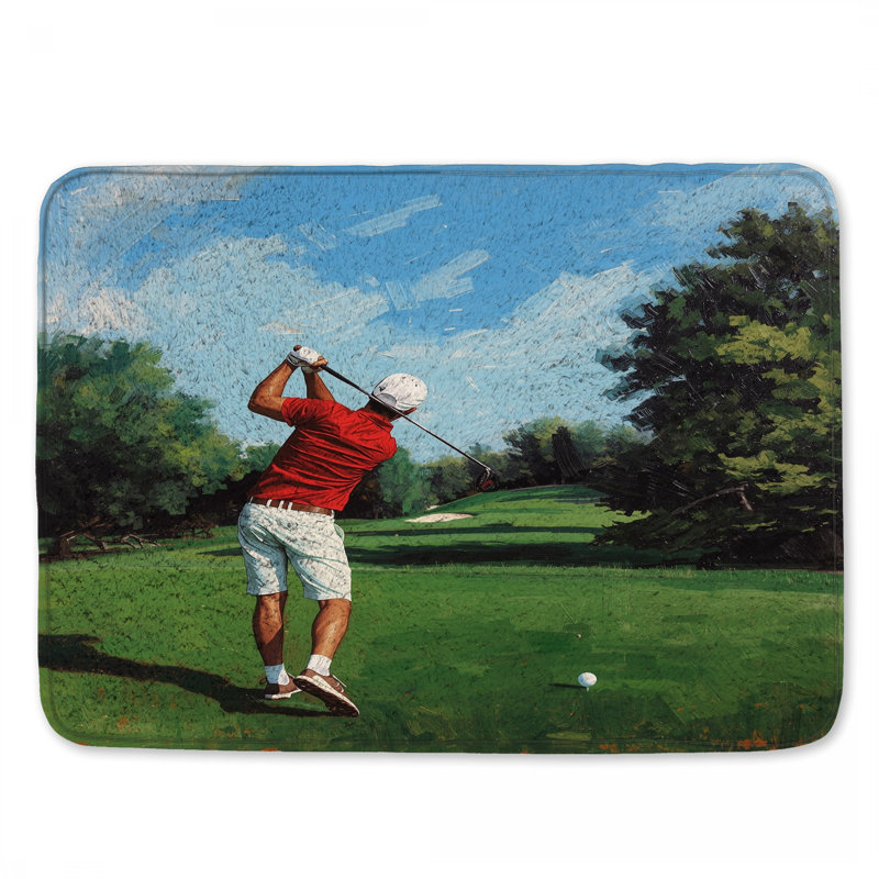 Tapis de bain club de golf golfeur, L 24 po x L 17 po