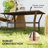 Outdoor Coffee Table, All-Weather Rectangle Metal Patio Coffee Table with Slatted Tabletop for Outside, Patio, Garden, Balcony, Backyard-2114200777