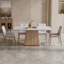 Table de salle à manger rectangulaire moderne en bois massif fritté-259776321