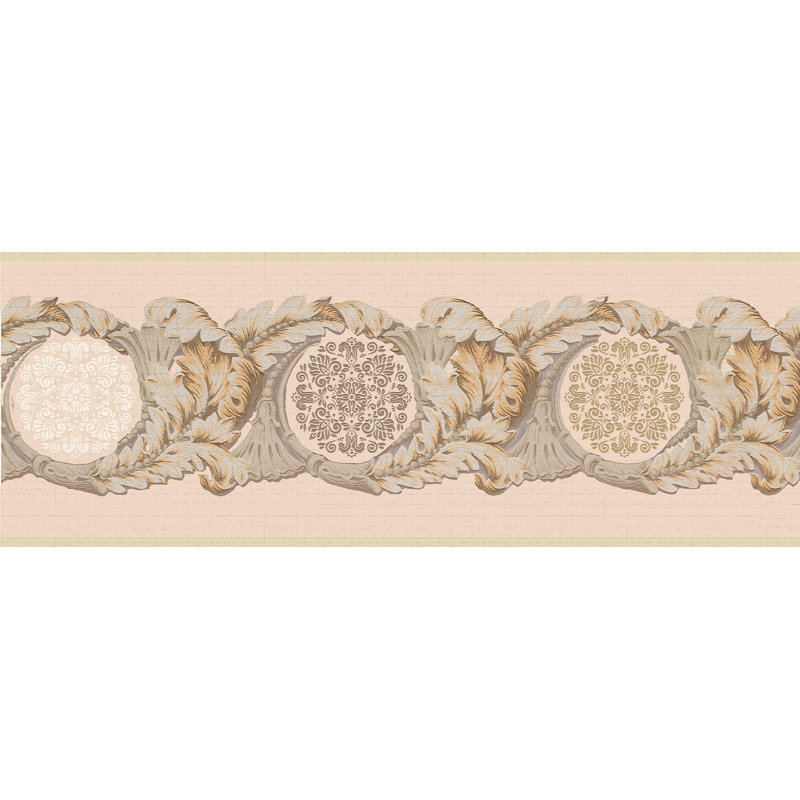 Bordure de papier peint à peindre L 15 pi x l 7 po Casch Damask