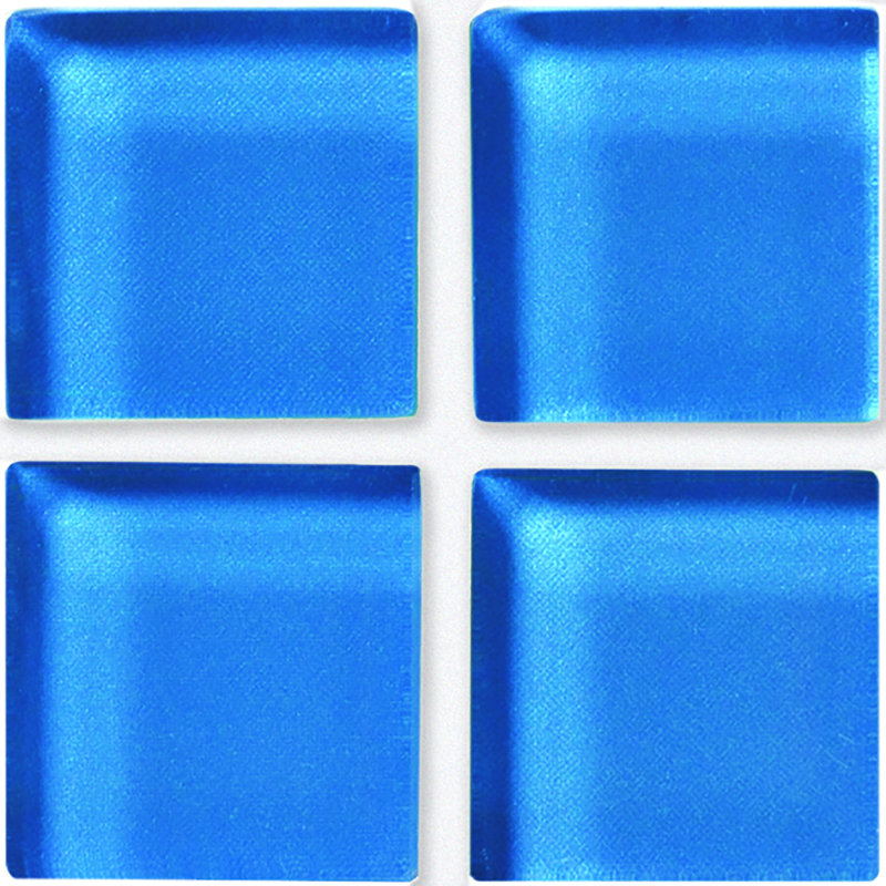 Torch Song 1'' W x 1'' L Glass Tile Mosaic Sheet, Sea