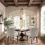 Chaise d'appoint en bois rembourrée Farmhouse Chairs-2102704876