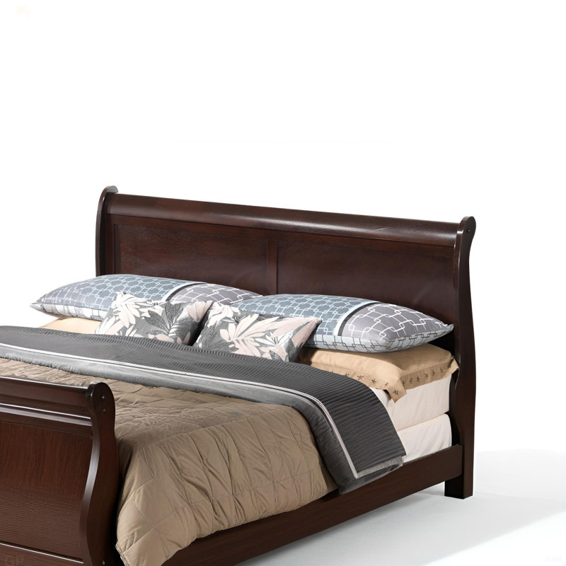 Grand lit Louis Phillipe G3125A-QB, cappuccino, Grand lit, Cappuccino