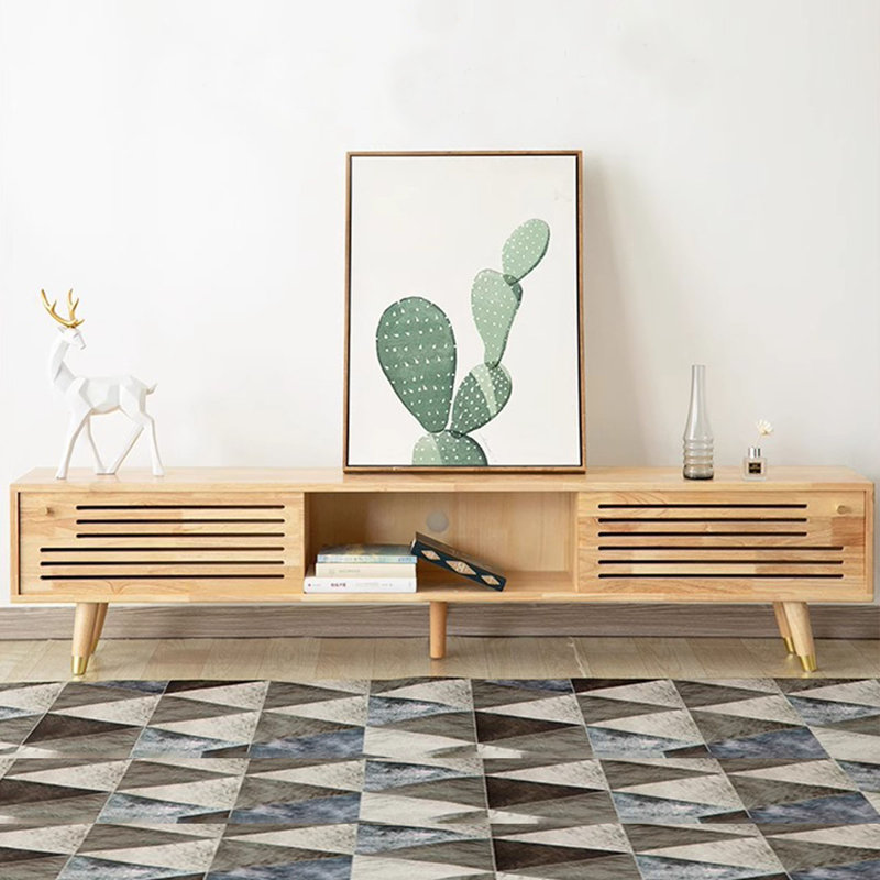 Burlywood Solid Wood TVStands, 15.75"H x 70.87"L x 11.81"W