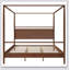 Solid Wood Canopy Bed Frame Four Posters Bed No Box Spring Needed-612786839