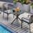 34 Inch Round Patio Bistro Table w/ Top & X-Shaped Legsfor Outside