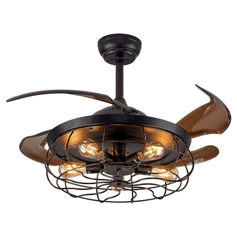 Ventilateur de plafond 42 po Jailin, rouille