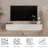 Floating TV Stand Wall Mounted with Led Lighting, Modern Media Console with Charging Station, Space-Saving Entertainment Center for Living Room-929988364