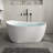 51" Freestanding Soaking Bathtub Solid Surface Stone Resin Soaking Tub