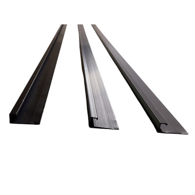 Poteau en aluminium se terminant par 2850 mm (112,20 po) - Noir (10 pièces)