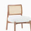 [Ensemble de 2] Méridienne beige moderne avec dossier tissé, structure en bois robuste, sièges d'appoint minimalistes et élégants pour le salon, la chambre à coucher ou le bureau