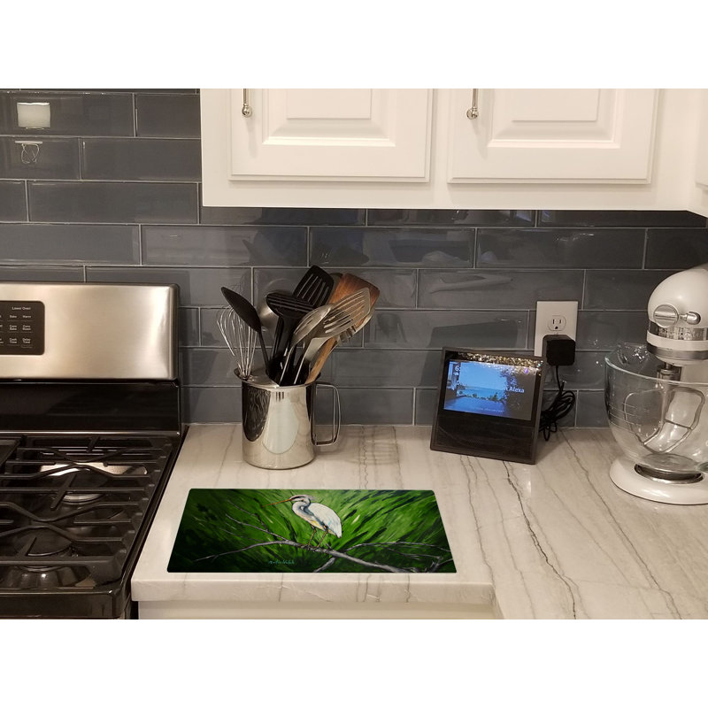 Heron On A Limb Glass Cutting Board