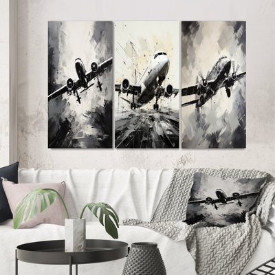 " Monochromatic Plane Soaring " 3 - Pieces