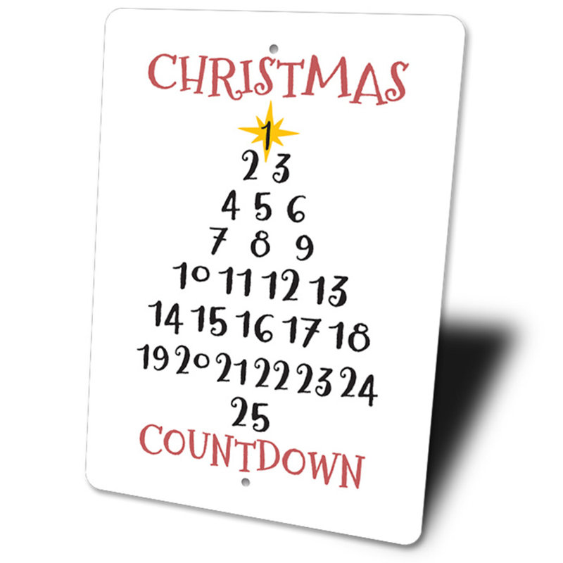 Plaque de Noël en aluminium, H 14 po x l 10 po x P 0,04 po